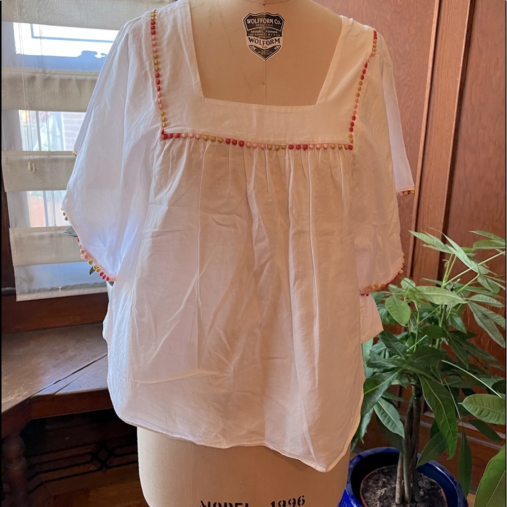 Square neck - Madewell top with decorative trim